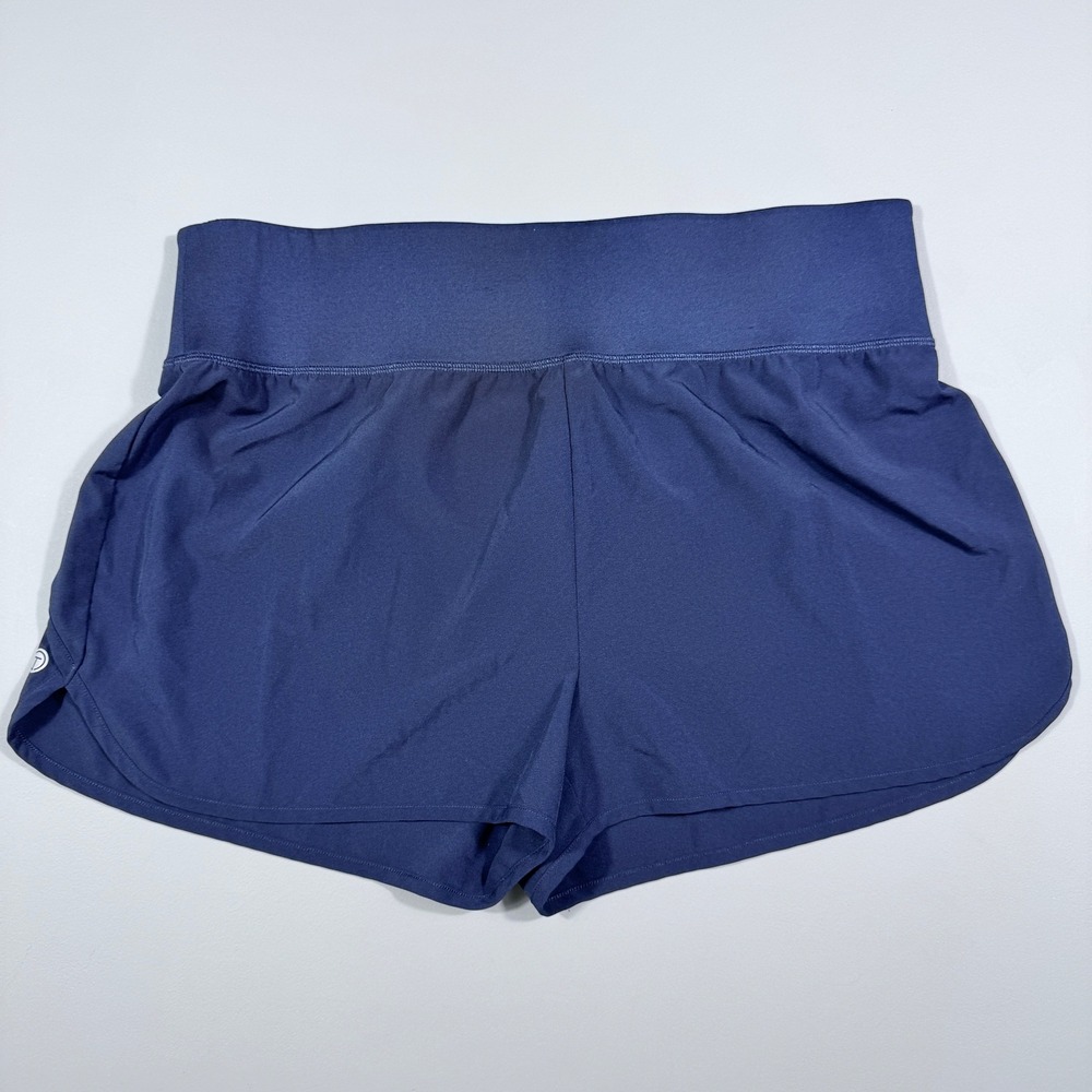 T by Talbots Women's XL Navy Athletic Shorts Stretch Pocket Wide Waistband‎